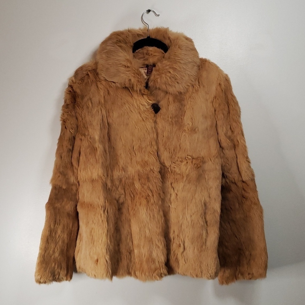 Vintage women's Opera rabbit tanned fur jacket Medium - Picture 8 of 8